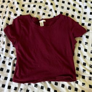 maroon baby tee from tj maxx